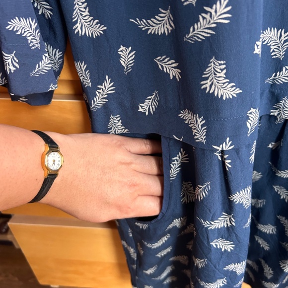 Sezane x Madewell Silk Feathers Dress with Pockets - like new without tags - Picture 3 of 6